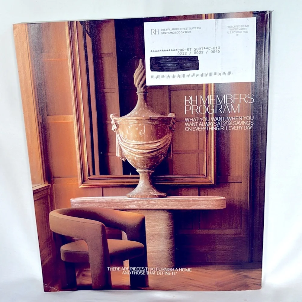 New Restoration Hardware Contemporary Catalog Magazine 2022